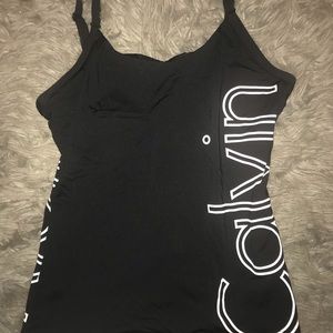 calvin klein black workout tank